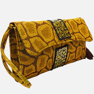 Giraffe Print Clutch Bag