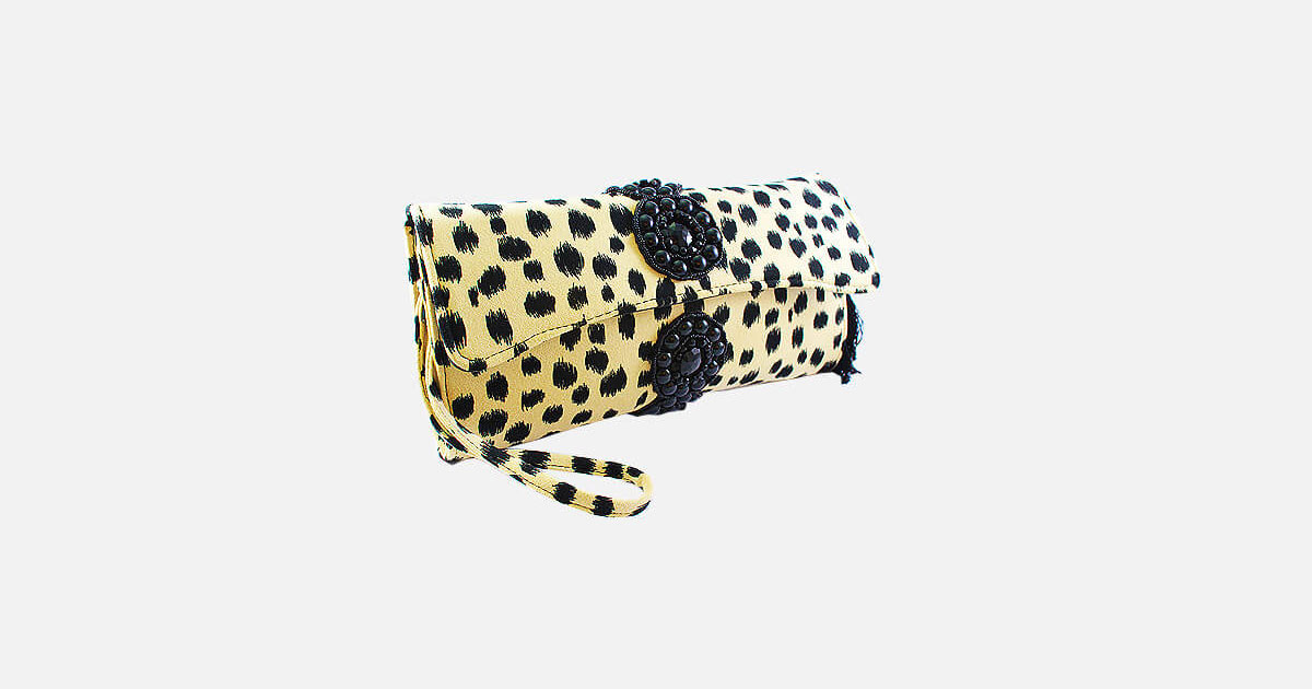 Leopard Print Clutch Bag | AKT Growl Series at ZeMis