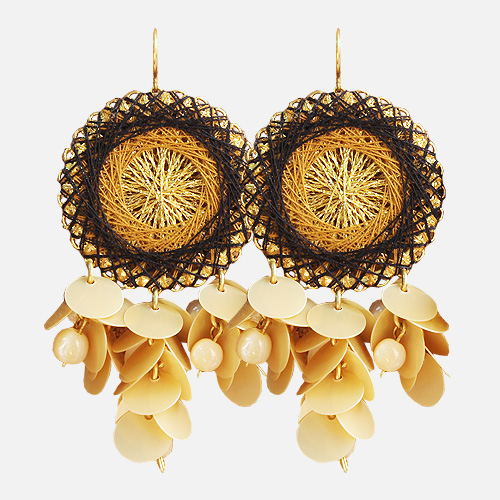 Hangin by a Thread Round Earrings